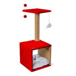 باکس اسکرچر A ساده رنگ قرمز طوسی نینا پت 6254