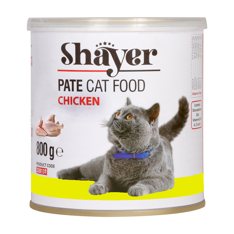 کنسرو شایر پته گربه طعم مرغ 800 گرم